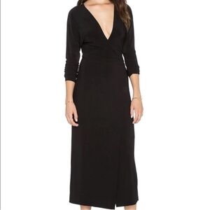 NORMA Kamali Black wrap dress small